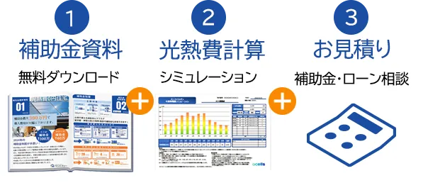 補助金資料・光熱費シミュレーション・お見積り